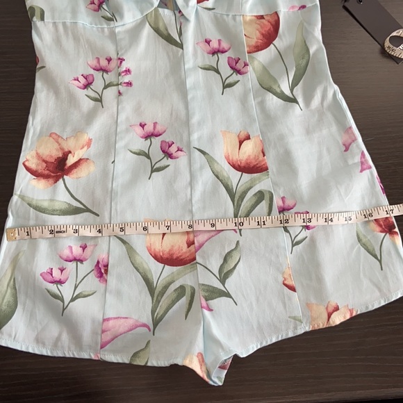 Forever 21 Floral Tank Tie Front Tropical Romper - Picture 10 of 10